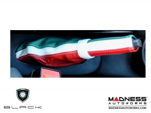 FIAT 500 eBrake Boot - Black Italy - Leather w/ Italian Flag Design